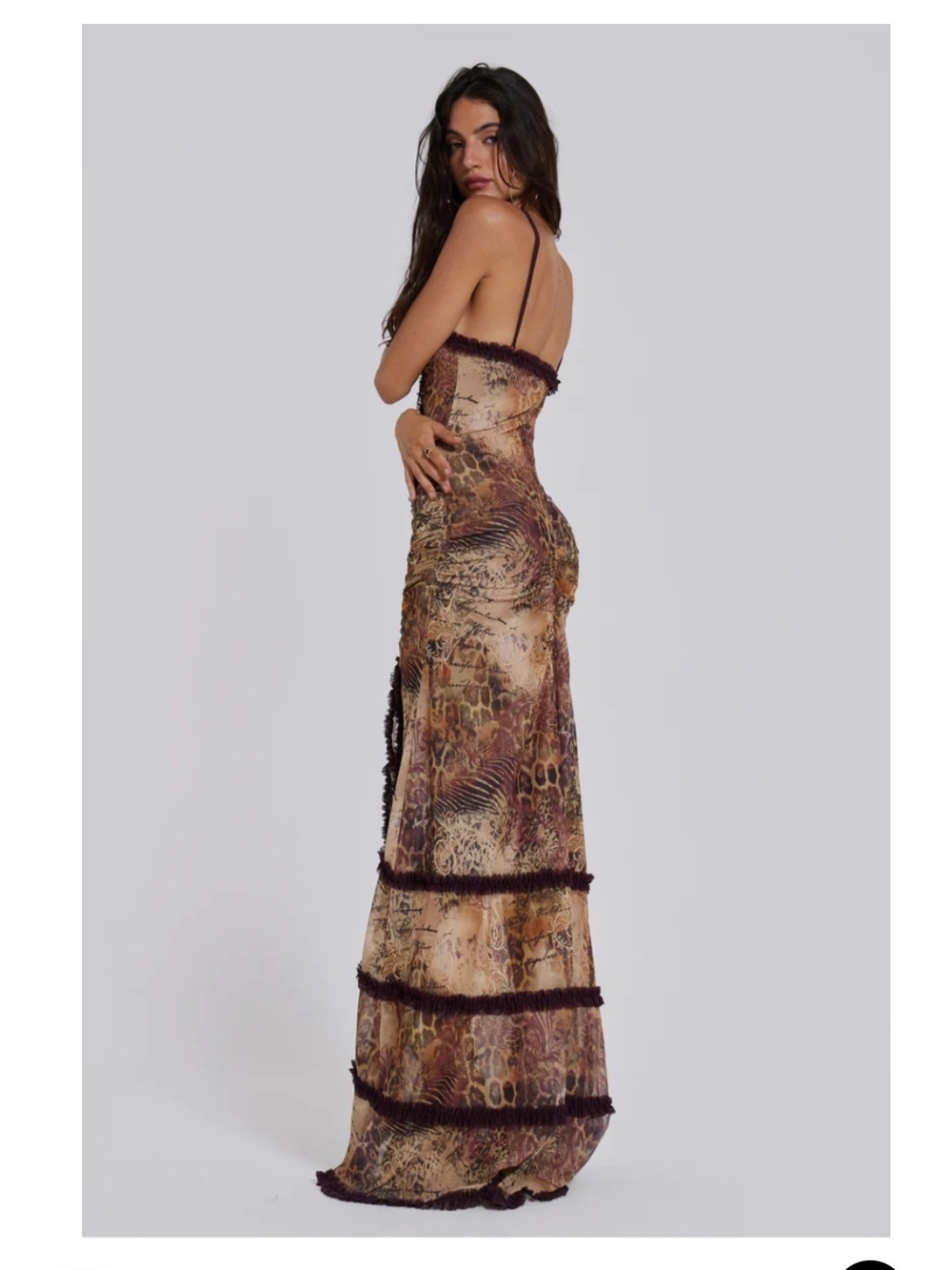 Jaded London Fatale Maxi Dress in Sunrose Size 4 - Picture 2 of 6